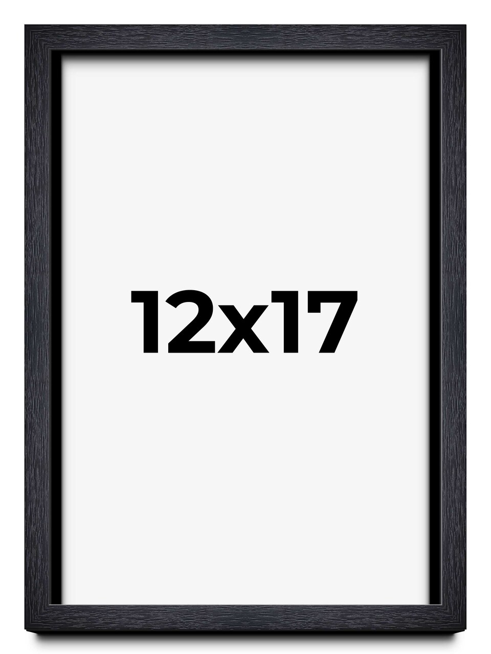12x17 Shadow Box 1" Depth Black Picture Frame - UV Acrylic, Backing, Hanging Hardware